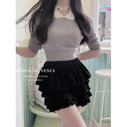 龍心 按頭安利的打底系列娃娃領蝶貝娃柔軟顯瘦甜美上衣