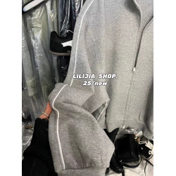 韓國東大門秋季新款運動休閒風立領寬松顯瘦百搭拉鍊衛衣外套女裝