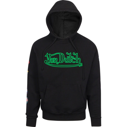 復古純原男女情侶款酷帥機車風連帽套頭衛衣絨衫袖子刺綉的 復古純原男女情侶款酷帥機車風連帽套頭衛衣絨衫袖子刺綉的