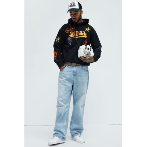 復古純原男女情侶款酷帥機車風連帽套頭衛衣絨衫袖子刺綉的 復古純原男女情侶款酷帥機車風連帽套頭衛衣絨衫袖子刺綉的