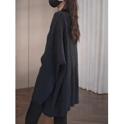 慵懶風毛衣外套女秋冬2025新款大碼胖MM韓系寬松顯瘦針織開衫上衣