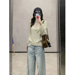 巨好看的韓系秋冬ootd氣質穿搭一整套鏤空針織衫曡穿上衣兩件套裝