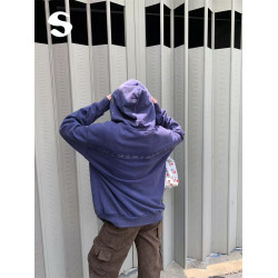 Sleep at 11 早秋季韓系休閒燙鑽連帽拉鍊長袖衛衣開衫外套女上衣