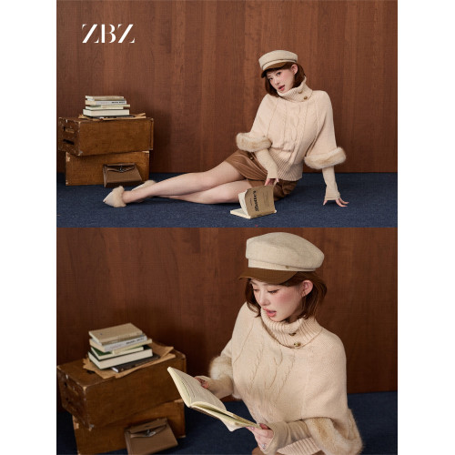 周白子【蓄熱小火爐】毛衣女款2025新款春季微胖高級韓系毛衣女