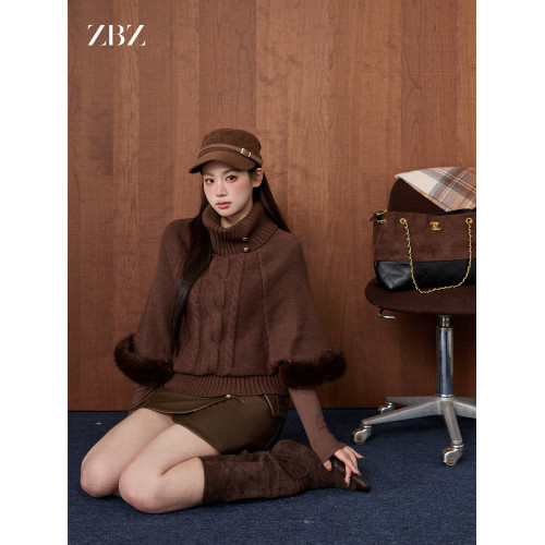 周白子【蓄熱小火爐】毛衣女款2025新款春季微胖高級韓系毛衣女