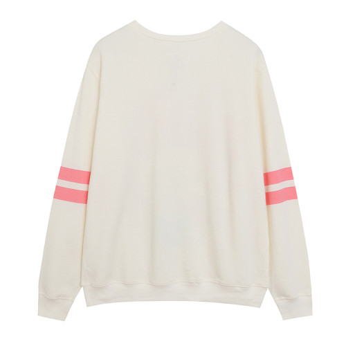 可愛俏皮甜美減齡寬松顯瘦圓領加絨衛衣 柔軟保暖拼接上衣 可愛俏皮甜美減齡寬松顯瘦圓領加絨衛衣 柔軟保暖拼接上衣