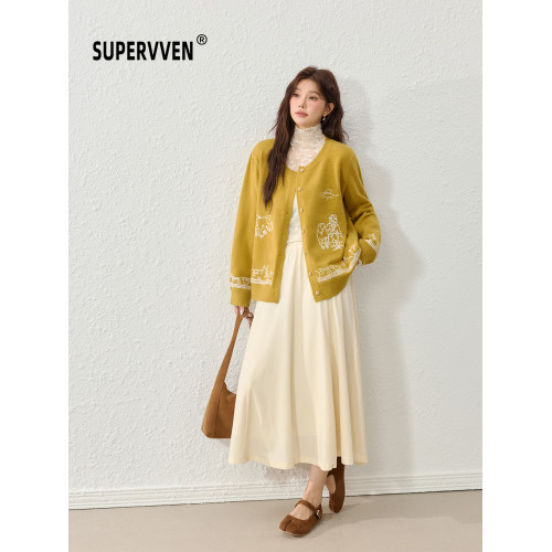 超級文 疏鍾淡月重磅毛衣開衫/整鬟顰黛針織衫/瓊枝玉樹絲絨繖裙