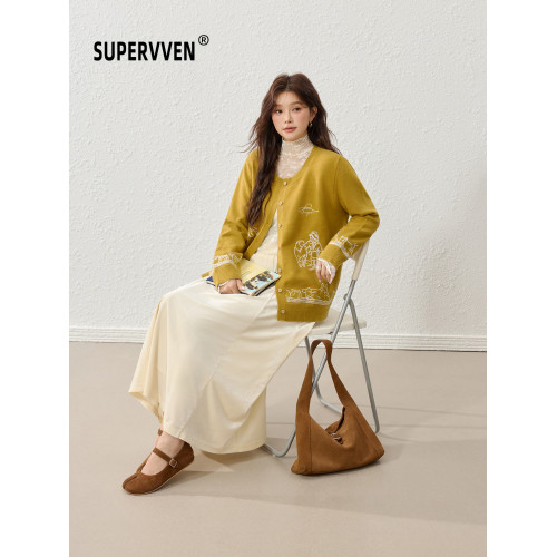 超級文 疏鍾淡月重磅毛衣開衫/整鬟顰黛針織衫/瓊枝玉樹絲絨繖裙