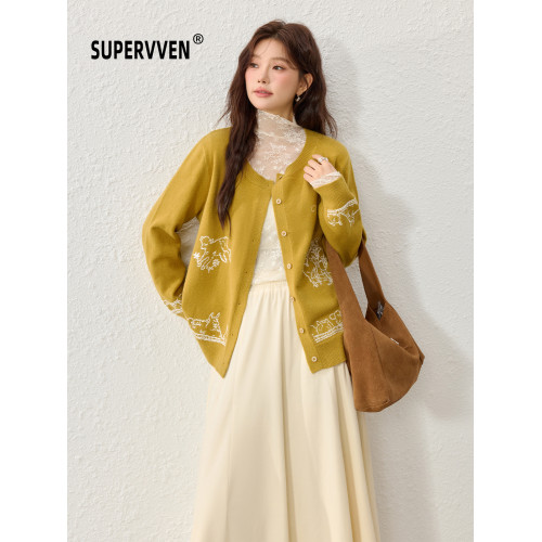 超級文 疏鍾淡月重磅毛衣開衫/整鬟顰黛針織衫/瓊枝玉樹絲絨繖裙