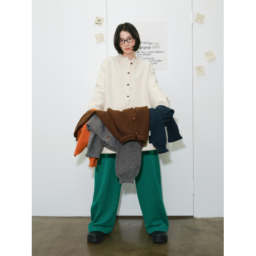 鹿與飛鳥“五色雜貨鋪”蓬松保暖混紡圓領五色插肩袖針織開衫7094 鹿與飛鳥“五色雜貨鋪”蓬松保暖混紡圓領五色插肩袖針織開衫7094