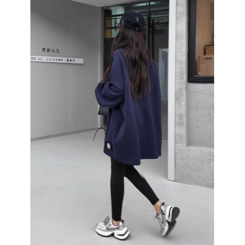 巨好看的中長款圓領長袖衛衣女2025春秋新款慵懶寬松韓版休閒T恤 巨好看的中長款圓領長袖衛衣女2025春秋新款慵懶寬松韓版休閒T恤