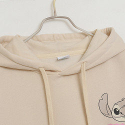 春秋季卡通字母前後印花外套 連帽衛衣女寬松大碼加絨口袋款