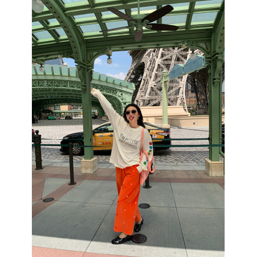 落落狷介 薄款巨好看的早秋衛衣女寬松字母印花上衣2025新款套頭