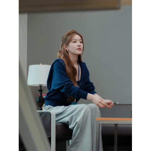 許我耀眼許妍趙露思同款衣服針織開衫毛衣女連帽衛衣拉鍊外套秋季