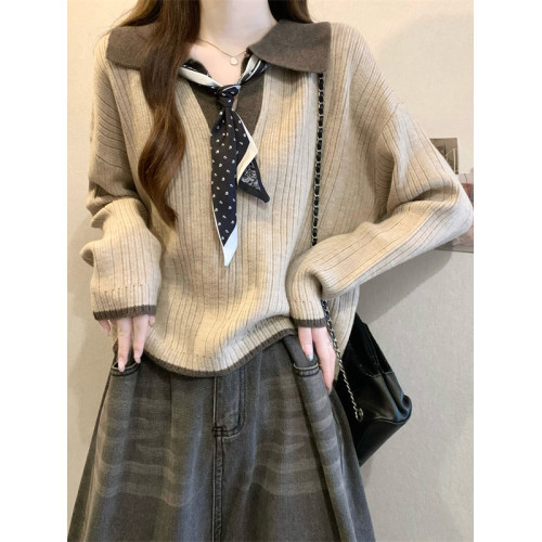 短款毛衣女2025秋冬新款爆款polo領巨好看內搭長袖慵懶上衣打底衫 短款毛衣女2025秋冬新款爆款polo領巨好看內搭長袖慵懶上衣打底衫