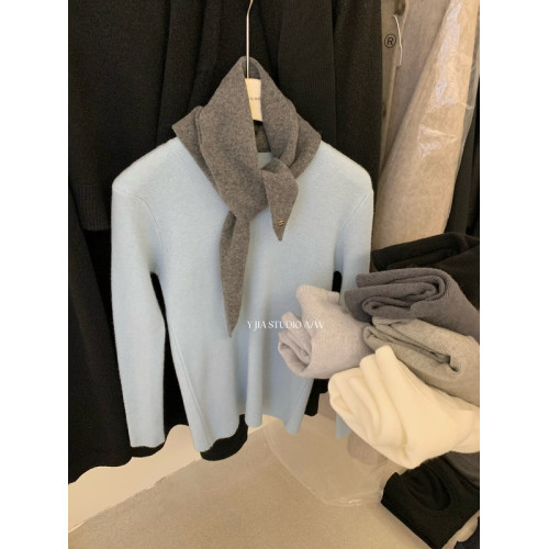 韓系簡約百搭圓領軟糯長袖針織打底衫女裝秋季新款修身顯瘦上衣