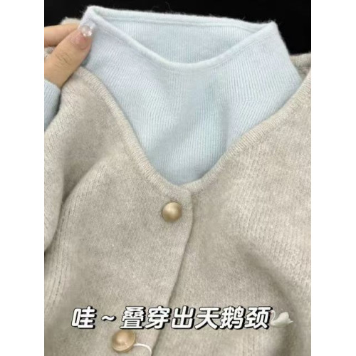 韓系簡約復古曡穿上衣2025秋季新款坎肩馬夾內搭打底衫馬甲兩件套