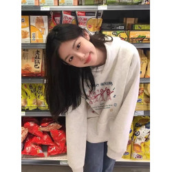 白灰色連帽衛衣女春秋款2025新款爆款長袖外套加絨加厚秋冬上衣