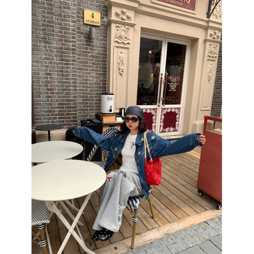 落落狷介褲子寬松bf慵懶風灰色刺綉蕾絲衛褲女2025早秋新款松緊腰