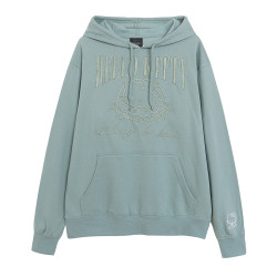 個性卡通動漫刺綉減齡青春情侶款寬松顯瘦加絨連帽長袖衛衣