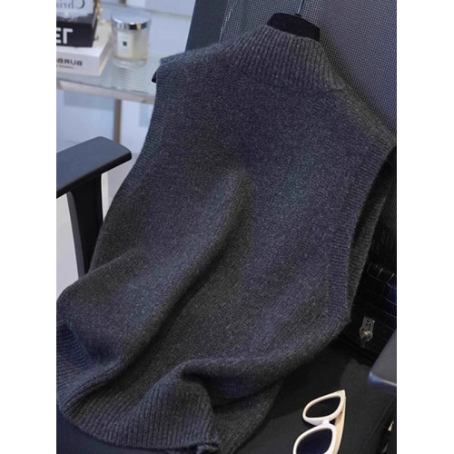 極簡風V領針織背心女寬松顯瘦曡穿高級感氣質毛衣馬甲時尚上衣