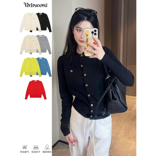 VIVIPUOOWD小標經典土星刺綉韓版百搭針織開衫女羊毛混紡毛衣 VIVIPUOOWD小標經典土星刺綉韓版百搭針織開衫女羊毛混紡毛衣