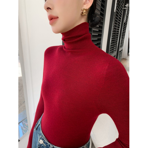 鄂爾多斯市秋冬羊絨衫女堆堆領修身羊毛打底衫薄款內搭高領毛衣女 鄂爾多斯市秋冬羊絨衫女堆堆領修身羊毛打底衫薄款內搭高領毛衣女