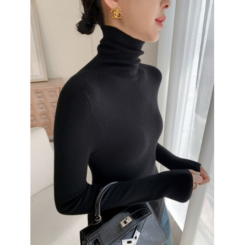 鄂爾多斯市秋冬羊絨衫女堆堆領修身羊毛打底衫薄款內搭高領毛衣女 鄂爾多斯市秋冬羊絨衫女堆堆領修身羊毛打底衫薄款內搭高領毛衣女