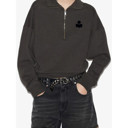 25早秋新款北美小衆IS經典刺綉高領拉鍊開胸短款加絨女士衛衣 25早秋新款北美小衆IS經典刺綉高領拉鍊開胸短款加絨女士衛衣