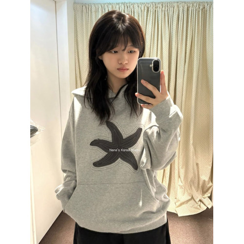 【Nana】韓國thecoldestmoment連帽衛衣女寬松TCM海星上衣男秋冬 【Nana】韓國thecoldestmoment連帽衛衣女寬松TCM海星上衣男秋冬