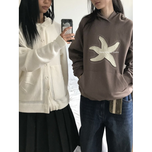 【Nana】韓國thecoldestmoment連帽衛衣女寬松TCM海星上衣男秋冬 【Nana】韓國thecoldestmoment連帽衛衣女寬松TCM海星上衣男秋冬