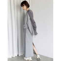 日系早秋尼龍褶皺抽繩上衣+毛圈半裙壓褶百搭日單寬松氣質休閒ins