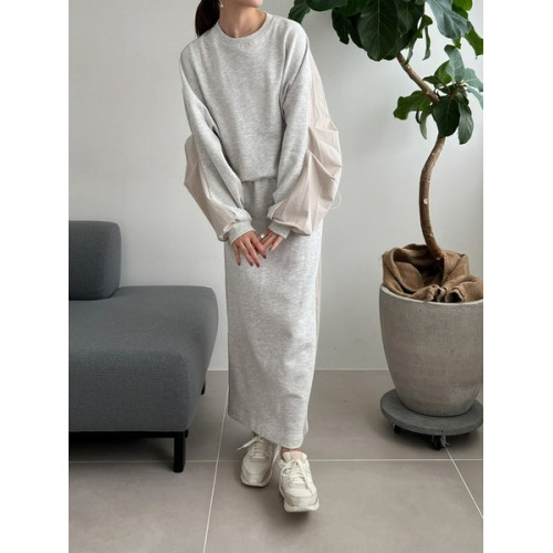 日系早秋尼龍褶皺抽繩上衣+毛圈半裙壓褶百搭日單寬松氣質休閒ins 日系早秋尼龍褶皺抽繩上衣+毛圈半裙壓褶百搭日單寬松氣質休閒ins