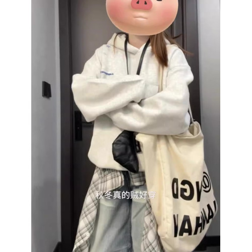 美式復古連帽字母衛衣女春秋寬松運動通勤百搭學院風休閒氣質外套 美式復古連帽字母衛衣女春秋寬松運動通勤百搭學院風休閒氣質外套