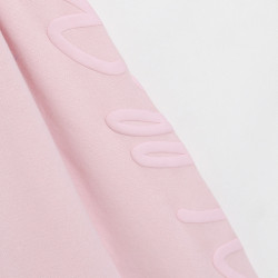 壓花卡通純色休閒百搭圓領秋季加絨衛衣 寬松顯瘦大版俏皮女