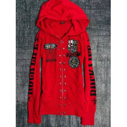 亞文化龐克搖滾暗黑澁穀原宿辣妹長袖衛衣外套骷髏字母收腰開衫