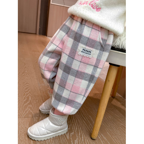 女小童加絨格子褲秋冬款女寶寶洋氣保暖長褲冬裝兒童一體絨休閒褲 女小童加絨格子褲秋冬款女寶寶洋氣保暖長褲冬裝兒童一體絨休閒褲