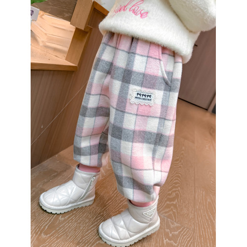 女小童加絨格子褲秋冬款女寶寶洋氣保暖長褲冬裝兒童一體絨休閒褲 女小童加絨格子褲秋冬款女寶寶洋氣保暖長褲冬裝兒童一體絨休閒褲