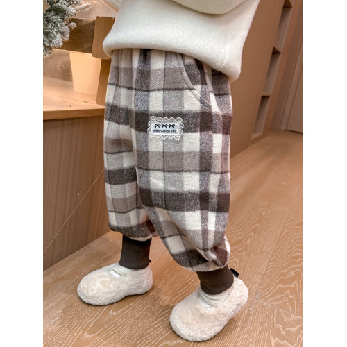 女小童加絨格子褲秋冬款女寶寶洋氣保暖長褲冬裝兒童一體絨休閒褲 女小童加絨格子褲秋冬款女寶寶洋氣保暖長褲冬裝兒童一體絨休閒褲