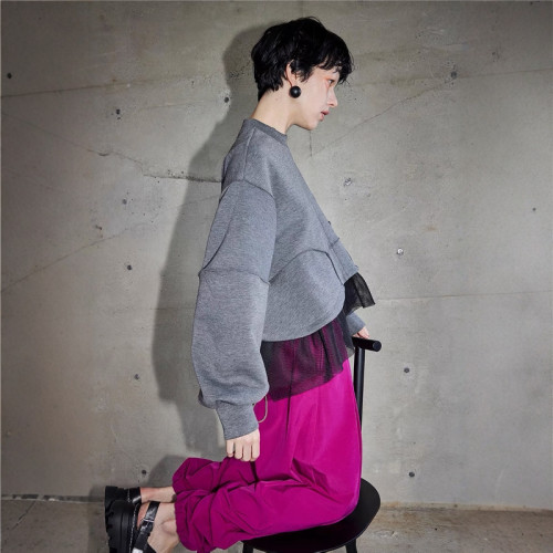 星野家日單 torowee 25新款 時尚拼接圓領衛衣上衣