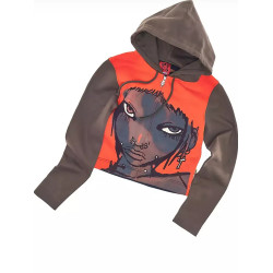 heaven 秋冬25FW連帽印花開衫Y2K辣妹短款衛衣外套上衣