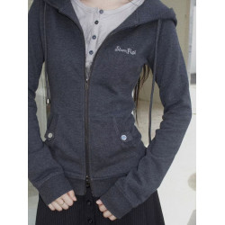 Steam Fish【隂雨の廓】復古連帽衛衣外套古早女秋冬通勤收腰上衣