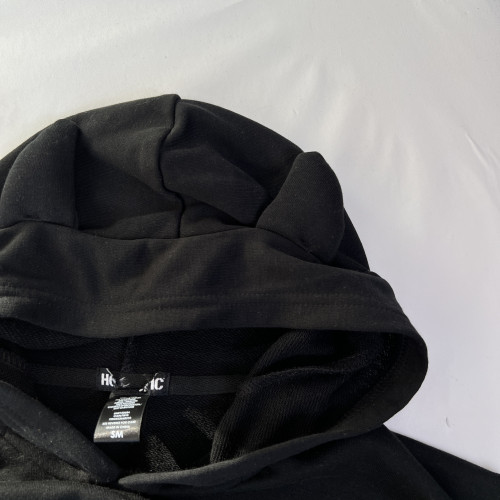 亞文化重工毛圈高克重男女春秋款假兩件寬松休閒百搭連帽網紗袖 亞文化重工毛圈高克重男女春秋款假兩件寬松休閒百搭連帽網紗袖