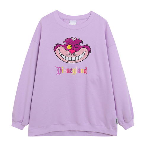 樂園款85%棉寬松大版加絨圓領長袖衛衣卡通休閒字母刺綉上衣 樂園款85%棉寬松大版加絨圓領長袖衛衣卡通休閒字母刺綉上衣