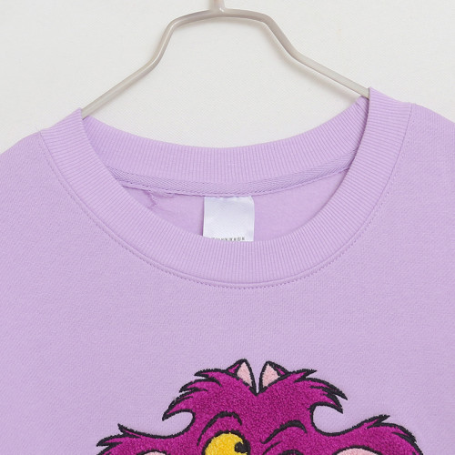 樂園款85%棉寬松大版加絨圓領長袖衛衣卡通休閒字母刺綉上衣 樂園款85%棉寬松大版加絨圓領長袖衛衣卡通休閒字母刺綉上衣