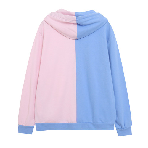 春秋季多巴胺減齡卡通字母印花連帽衛衣女士寬松大版帽衫拼色 春秋季多巴胺減齡卡通字母印花連帽衛衣女士寬松大版帽衫拼色