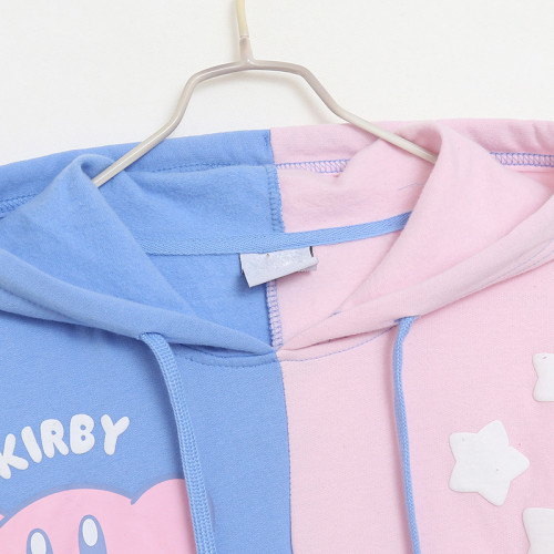 春秋季多巴胺減齡卡通字母印花連帽衛衣女士寬松大版帽衫拼色 春秋季多巴胺減齡卡通字母印花連帽衛衣女士寬松大版帽衫拼色