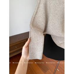 玖月伍【秋意正濃】慵懶寬松顯瘦高領蝙蝠袖毛衣針織衫上衣女