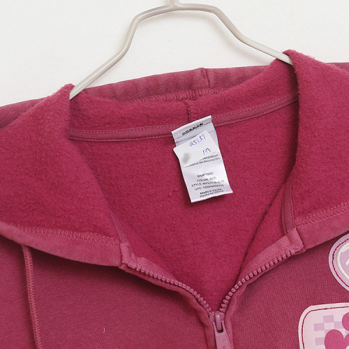 卡通動漫貼布綉時尚俏皮青春連帽長袖拉鍊外套 寬松加絨開衫 卡通動漫貼布綉時尚俏皮青春連帽長袖拉鍊外套 寬松加絨開衫