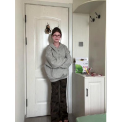 美式高領紐釦連帽衛衣女2025秋季潮牌寬松小衆設計感休閒慵懶外套